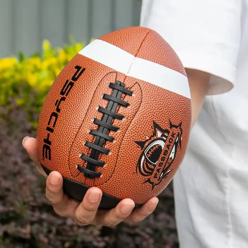 Standard Official Game PU Leather American Football Training Rugby Ball Indoor Outdoor Competition Ball