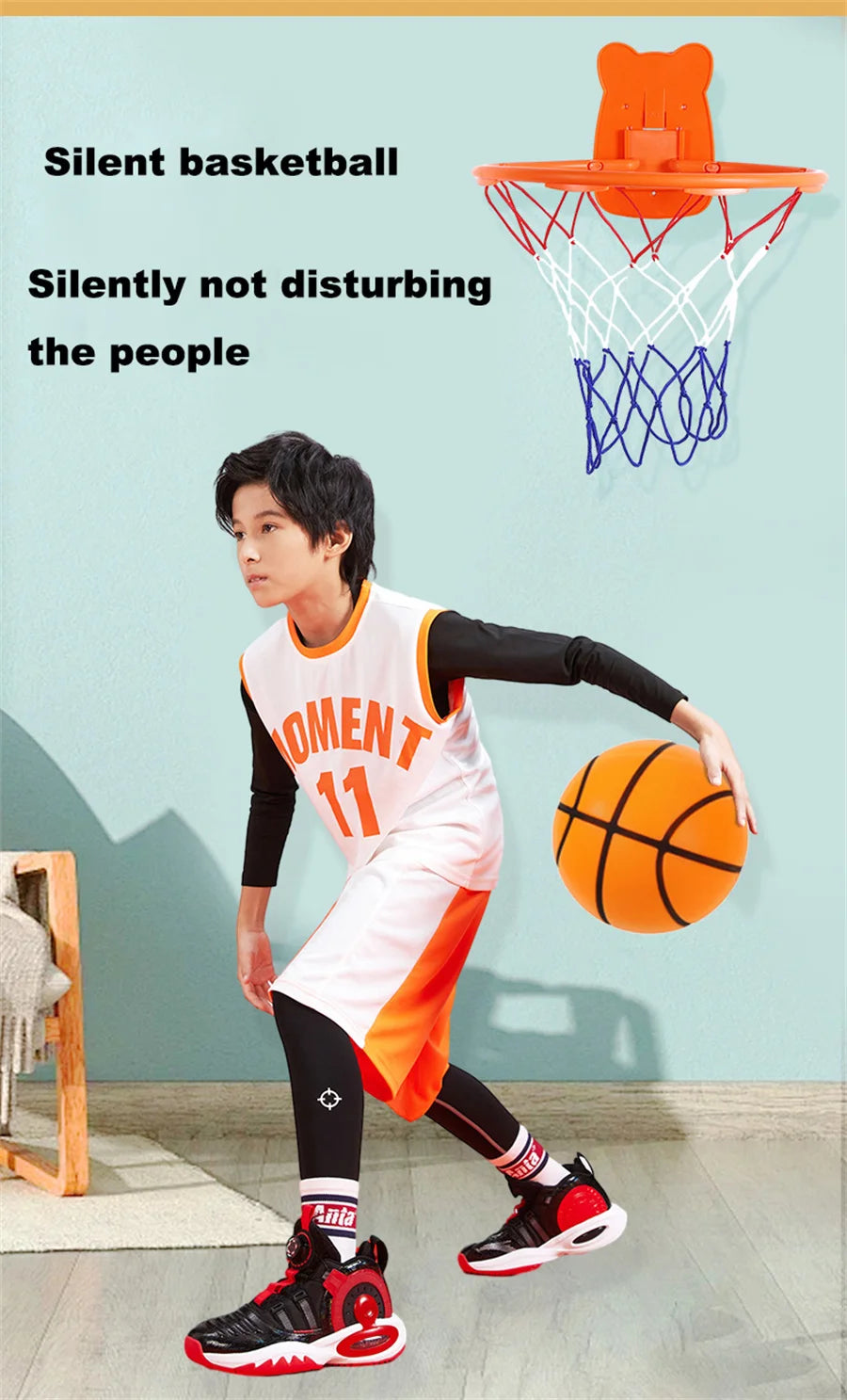 Silent Basketball 2.0 Indoor Mute Ball Upgraded Version With Groove Line No Noise Soft And High Elastic PU Foam Sport Basketball