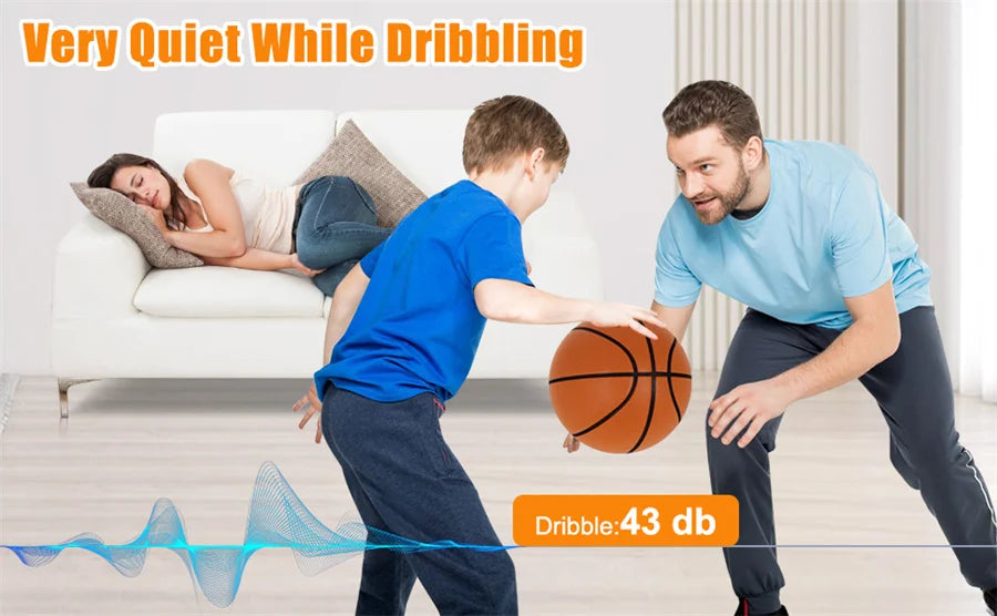 Silent Basketball 2.0 Indoor Mute Ball Upgraded Version With Groove Line No Noise Soft And High Elastic PU Foam Sport Basketball