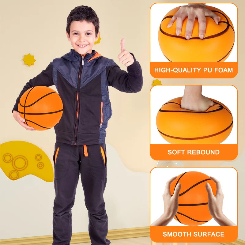 Silent Basketball 2.0 Indoor Mute Ball Upgraded Version With Groove Line No Noise Soft And High Elastic PU Foam Sport Basketball