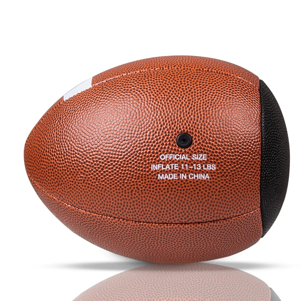 Standard Official Game PU Leather American Football Training Rugby Ball Indoor Outdoor Competition Ball