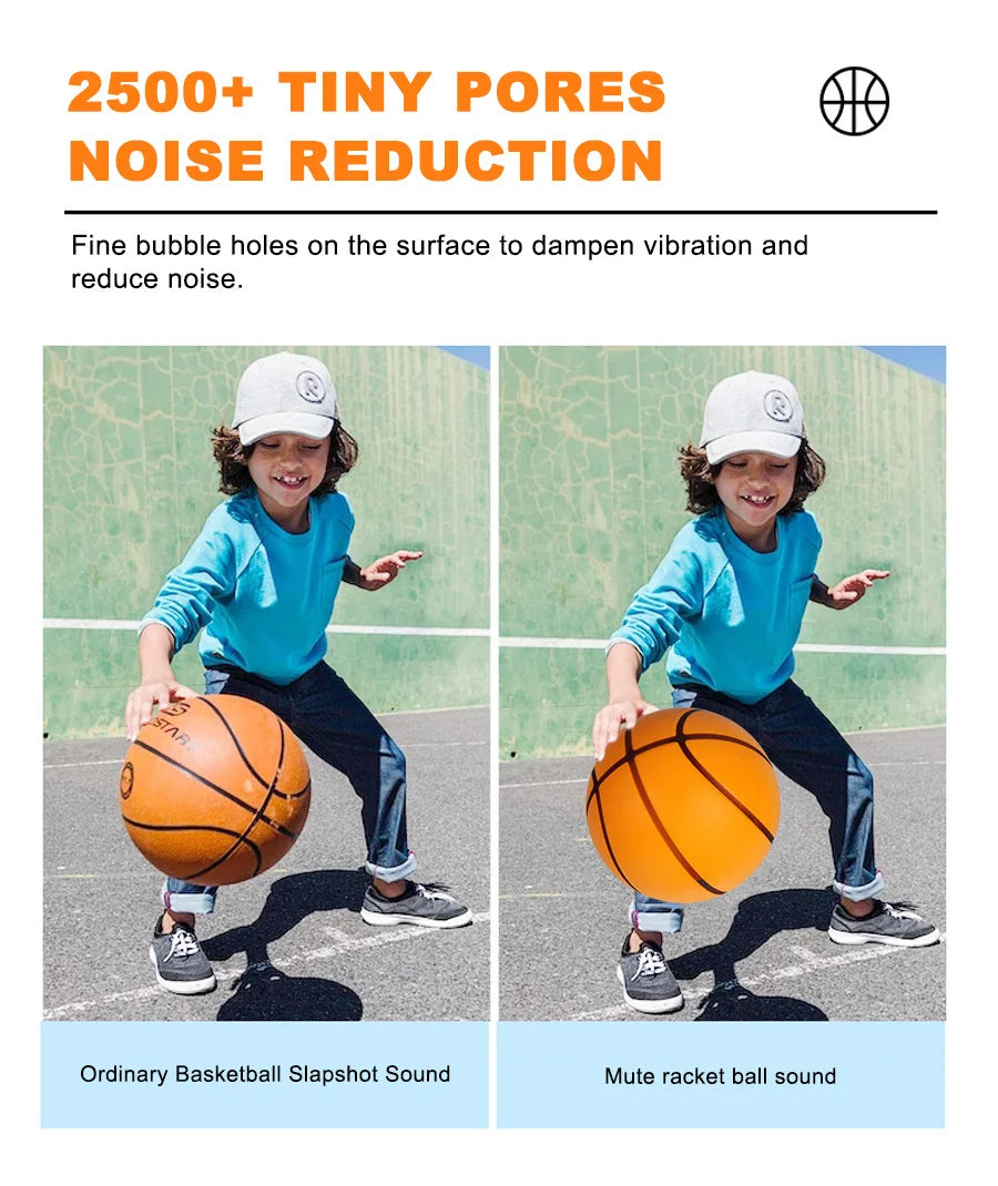 Silent Basketball 2.0 Indoor Mute Ball Upgraded Version With Groove Line No Noise Soft And High Elastic PU Foam Sport Basketball